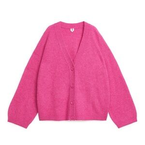 Arket alpaca wool pink cardigan